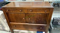 Arts and craft oak Buffet cabinet, three drawers