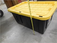 Tough Box 27Gal Black Storage Tote w/Yellow Lid