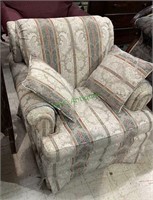 Nice upholstered overstuffed armchair, two