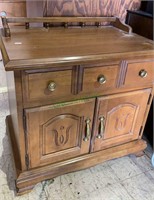 Bedside stand, with two doors and one drawer, a