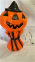 Vintage pumpkin head scarecrow blow mold, by the