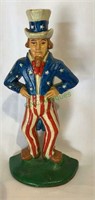 Vintage cast-iron Uncle Sam doorstop 10 inches