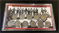 WWII US silver nickel set, collection of