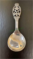 Large danish sterling silver serving spoon, with