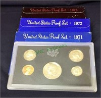 Proof sets, 1971, 1970 to 1975 proof sets.(1178)