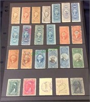 US revenue stamps, lot of 25 US revenue stamps,