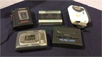 Vintage electronics, lot of five, Sony,