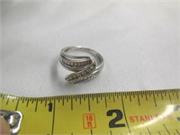 Sterling Silver Cubic Zirconia Ring Size 6.25