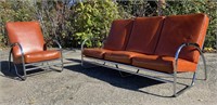 MCM Industial Age Wolfgang Hoffman Style Sofa &