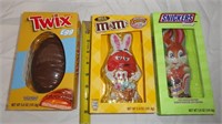 1 Snickers Bunny, 1 Twix Egg, & 1 M&M’s Bunny