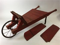 Antique Small Rustic Wheelbarrow