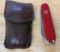 Vintage Swiss Army knife, with a good leather
