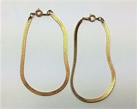 Pair of 14K Yellow Gold Herringbone