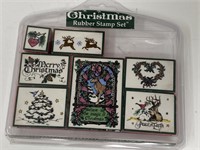 Rubber Christmas Stamp Set