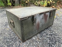Vintage Heavy Duty Wood Chest W/Assorted Tools