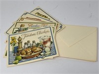 Vintage Recipe Notecards W/Envelopes