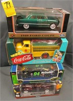 4 DIE CAST CAR COLLECTIBLES