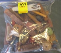 BAG ASSORTED WOOD BLOCKS AND TINKER TOYS