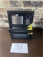 Lot of 4 Stainless Flask & Key Chain Sets