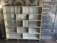 Wood Book Shelf with Galvanized back