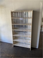 Wood Book Shelf with Galvanized Back