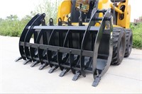 72" Skid Steer Root Rake Grapple