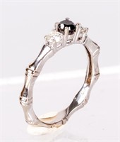 Jewelry 18kt White Gold Black Diamond Ring