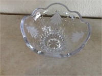 (6) Etched and cut Glass Serving Pieces