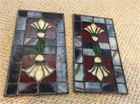(2) Stain glass Pieces