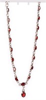 Jewelry Sterling Silver Garnet Necklace