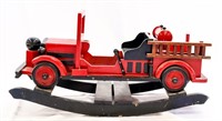 Vintage Children’s Wood Rocking Fire Truck