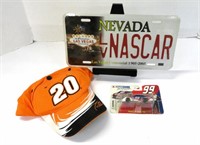 Nascar items-Tony Stewart hat-JB car-license plate