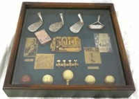 Golf Collectible Sports memorabilia-shadow box