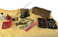 Drill Bits-assort in a wood box