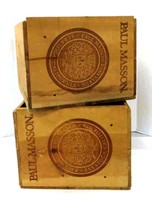 Paul Masson wine wood crates