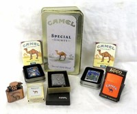 Camel tin box - 5 Camel Zippo lighters