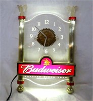 Budweiser wall clock  H 25" x W 17" x D 4"