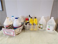 GALLONS OF BLEACH & VINEGAR; CLEANING SUPPLIES