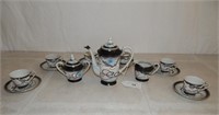 Vintage Moriage Dragonware Tea Set Lithophane Cup