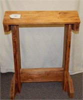 Custom made wood saddle rack