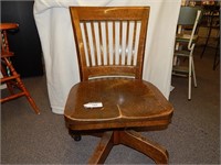 Antique Oak Office Chair
