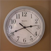 Westclox Silver Wall Clock