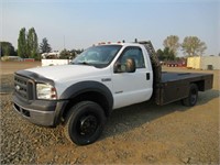 2007 Ford F450 4x4 12' S/A Flatbed Truck