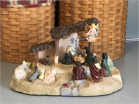 Lighted Nativity Story Scene