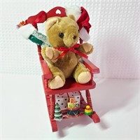 Christmas Bear With Rocking Chair
