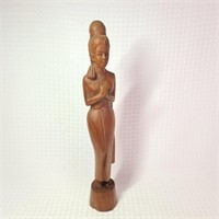 Beautiful Wooden Woman Sculpture