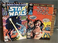 (2) Marvel Comic Books. Star Wars/Star Trek  1981