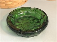 Vintage MMC Green Glass Ashtray