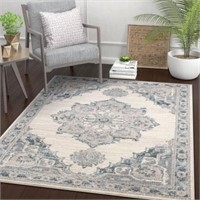 Medallion 7 ft. 10 in. x 9 ft. 10" Distressed Rug