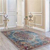 5 ft. 3 in. x 7 ft. Distressed Medallion Rug